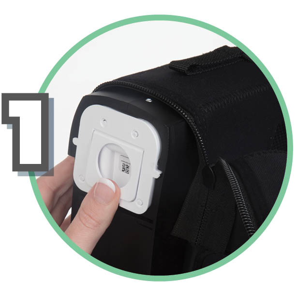 Inserting Cartridge into oxygen concentrator