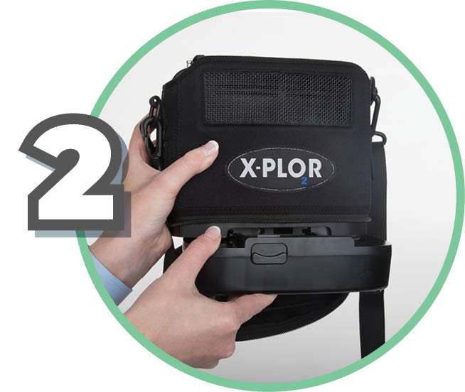 Attaching battery to oxygen concentrator